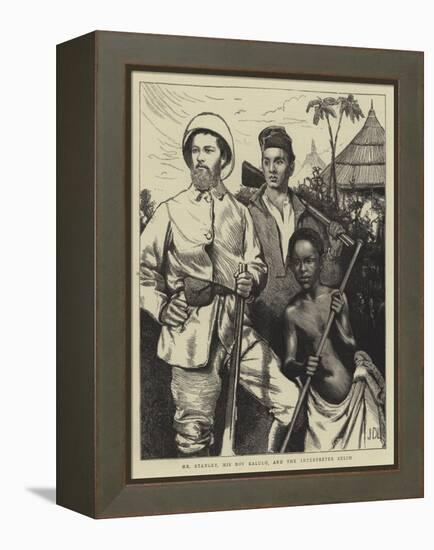 Mr Stanley, His Boy Kalulu, and the Interpreter Selim-Sir James Dromgole Linton-Framed Premier Image Canvas