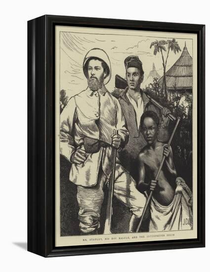 Mr Stanley, His Boy Kalulu, and the Interpreter Selim-Sir James Dromgole Linton-Framed Premier Image Canvas