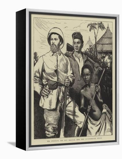 Mr Stanley, His Boy Kalulu, and the Interpreter Selim-Sir James Dromgole Linton-Framed Premier Image Canvas