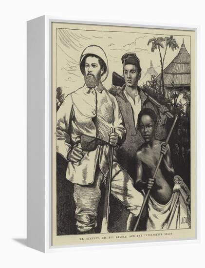 Mr Stanley, His Boy Kalulu, and the Interpreter Selim-Sir James Dromgole Linton-Framed Premier Image Canvas