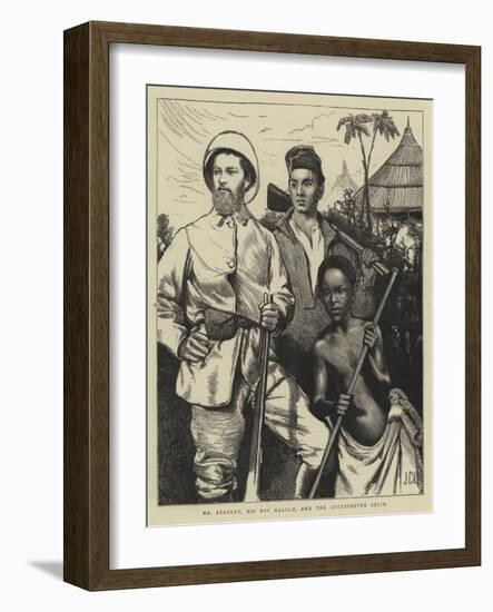 Mr Stanley, His Boy Kalulu, and the Interpreter Selim-Sir James Dromgole Linton-Framed Giclee Print