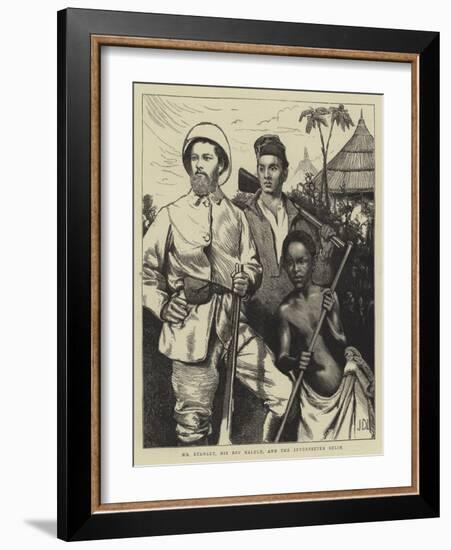 Mr Stanley, His Boy Kalulu, and the Interpreter Selim-Sir James Dromgole Linton-Framed Giclee Print