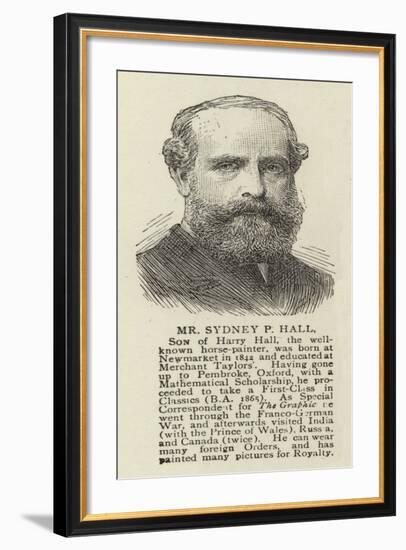 Mr Sydney P Hall-null-Framed Giclee Print
