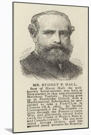 Mr Sydney P Hall-null-Mounted Giclee Print