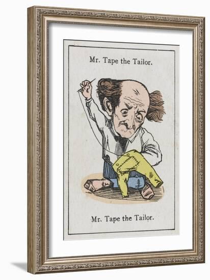 Mr Tape the Tailor, from "Happy Families"-null-Framed Art Print