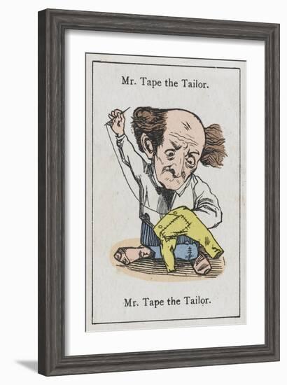 Mr Tape the Tailor, from "Happy Families"-null-Framed Art Print