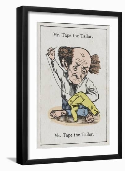 Mr Tape the Tailor, from "Happy Families"-null-Framed Art Print