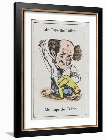 Mr Tape the Tailor, from "Happy Families"-null-Framed Art Print