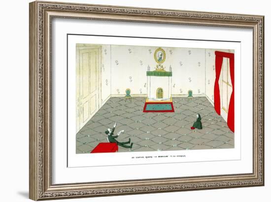 Mr Tennyson, Reading in Memoriam to His Sovereign, 1904-Max Beerbohm-Framed Giclee Print