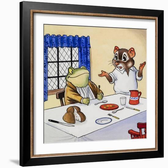 Mr Toad Waiting For His Food-null-Framed Giclee Print