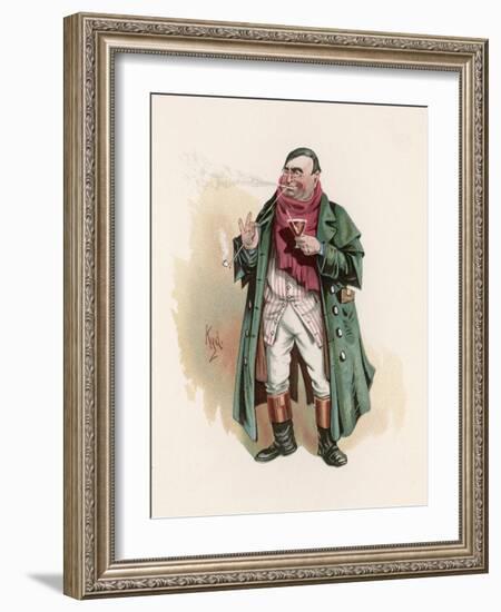 Mr. Tony Weller (Senior), The Father of Sam Weller Mr. Pickwick's Servant-Joseph Clayton Clarke-Framed Art Print