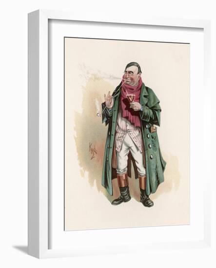 Mr. Tony Weller (Senior), The Father of Sam Weller Mr. Pickwick's Servant-Joseph Clayton Clarke-Framed Art Print