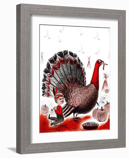 Mr. Turkey - Child Life-Elsie Fowler-Framed Giclee Print