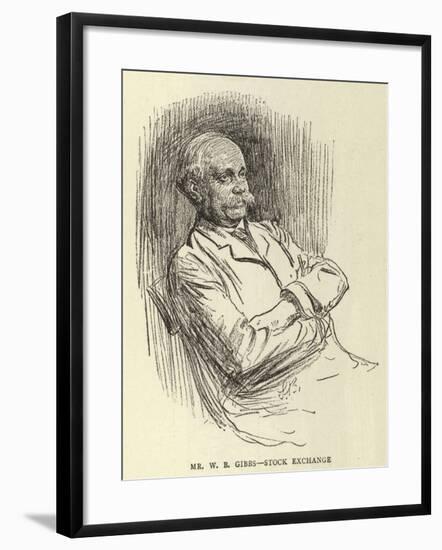 Mr W B Gibbs, Stock Exchange-null-Framed Giclee Print