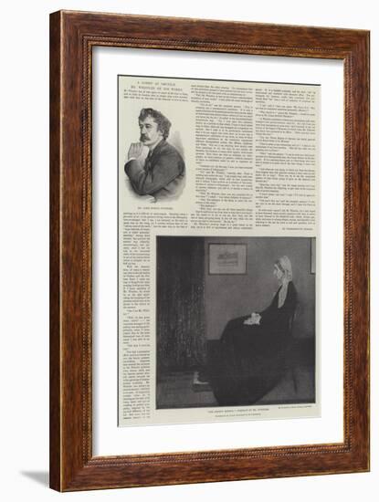 Mr Whistler on His Works-James Abbott McNeill Whistler-Framed Giclee Print