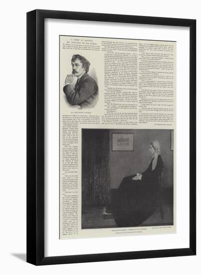 Mr Whistler on His Works-James Abbott McNeill Whistler-Framed Giclee Print