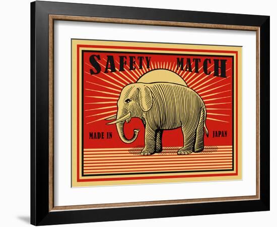 MRoagn Elephant Matches-Mark Rogan-Framed Art Print