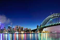 Sydney Harbour NYE Fireworks Panorama-mroz-Framed Photographic Print