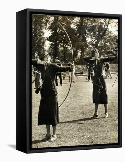 Mrs. A. E. Williamson and Mrs. Ingo Simon in the Firing Line-null-Framed Premier Image Canvas