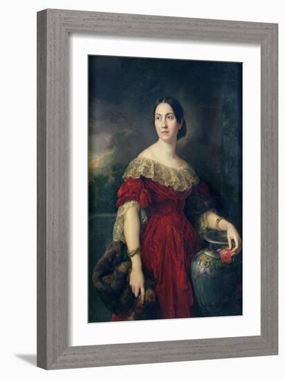 Mrs Aaron Vail (Emilie Salles) 1842-Vicente Lopez y Portana-Framed Giclee Print