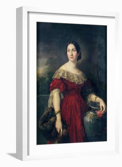 Mrs Aaron Vail (Emilie Salles) 1842-Vicente Lopez y Portana-Framed Giclee Print