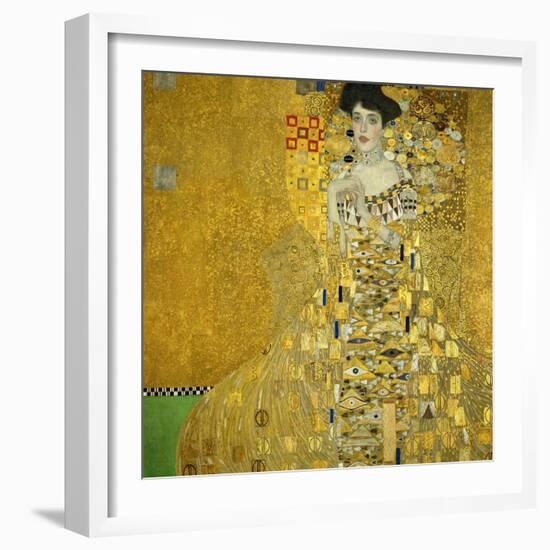 Mrs. Adele Bloch-Bauer, 1907-Gustav Klimt-Framed Giclee Print