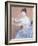 Mrs. Alexander J. Cassat in a Blue Evening Gown Seated at a Tapestry Frame-Mary Cassatt-Framed Giclee Print