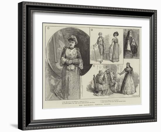 Mrs Bancroft's Tableaux Vivants-null-Framed Giclee Print