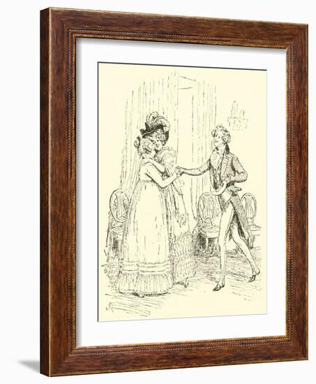 Mrs Bennet Welcomes Lydia and Her Husband-Hugh Thomson-Framed Giclee Print