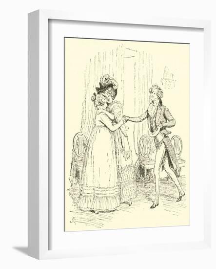 Mrs Bennet Welcomes Lydia and Her Husband-Hugh Thomson-Framed Giclee Print