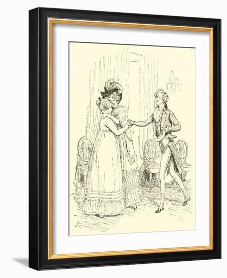 Mrs Bennet Welcomes Lydia and Her Husband-Hugh Thomson-Framed Giclee Print