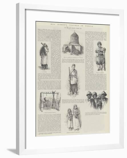 Mrs Bishop's Travels in Persia, by the Honourable George Curzon-null-Framed Giclee Print