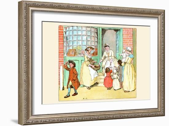 Mrs. Blaize Always Have Gifts to the Children in the Neighborhood-Randolph Caldecott-Framed Art Print