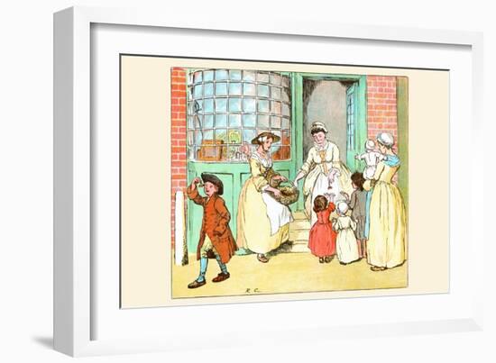 Mrs. Blaize Always Have Gifts to the Children in the Neighborhood-Randolph Caldecott-Framed Art Print