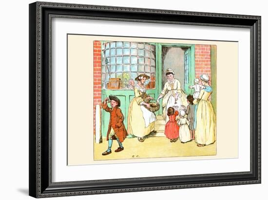 Mrs. Blaize Always Have Gifts to the Children in the Neighborhood-Randolph Caldecott-Framed Art Print