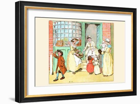 Mrs. Blaize Always Have Gifts to the Children in the Neighborhood-Randolph Caldecott-Framed Art Print