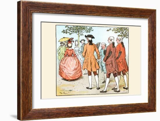 Mrs. Blaize Was Always Followed by Suitors, Even the King-Randolph Caldecott-Framed Art Print
