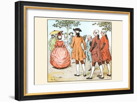 Mrs. Blaize Was Always Followed by Suitors, Even the King-Randolph Caldecott-Framed Art Print