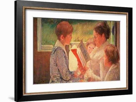 Mrs. Cassatt Reading to Her Grandchildren, 1888-Mary Cassatt-Framed Giclee Print