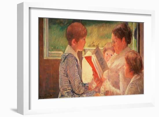 Mrs. Cassatt Reading to Her Grandchildren, 1888-Mary Cassatt-Framed Giclee Print