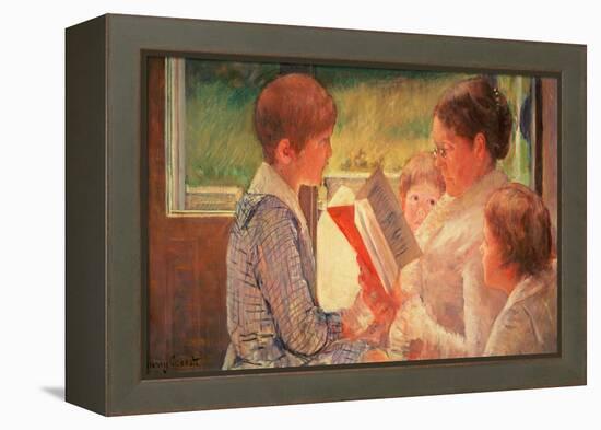 Mrs. Cassatt Reading to Her Grandchildren, 1888-Mary Cassatt-Framed Premier Image Canvas