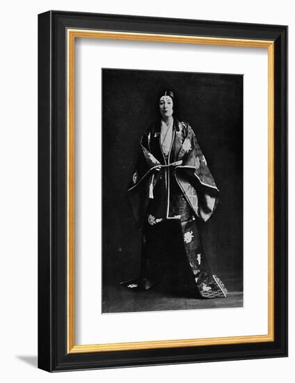 Mrs. Charles Burnett in a 15th-Century Japanese Court costume-Julian Leonard Street-Framed Photographic Print