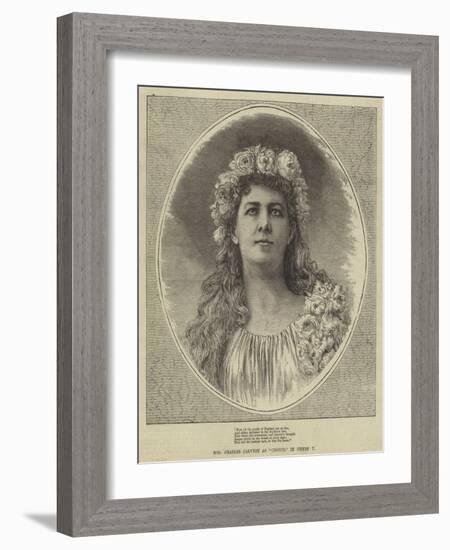 Mrs Charles Calvert as Chorus in Henry V-null-Framed Giclee Print