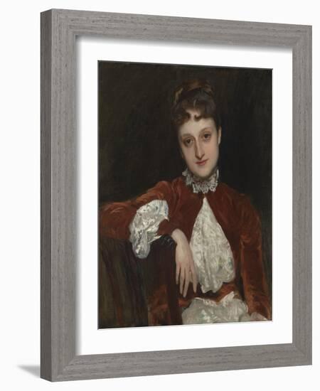 Mrs. Charles Deering (Marion Denison Whipple), 1888 (Oil on Canvas)-John Singer Sargent-Framed Giclee Print