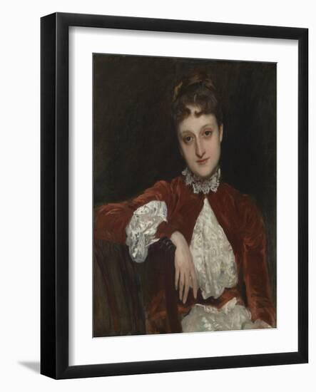 Mrs. Charles Deering (Marion Denison Whipple), 1888 (Oil on Canvas)-John Singer Sargent-Framed Giclee Print