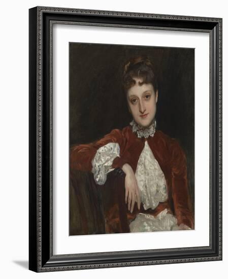 Mrs. Charles Deering (Marion Denison Whipple), 1888 (Oil on Canvas)-John Singer Sargent-Framed Giclee Print