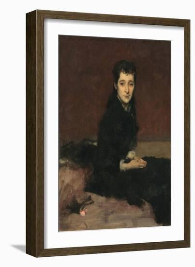 Mrs Charles Gifford Dyer (Mary Anthony), 1880 (Oil on Canvas)-John Singer Sargent-Framed Giclee Print