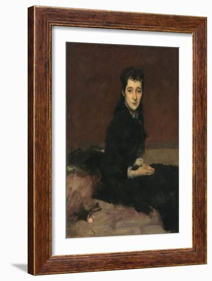 Mrs Charles Gifford Dyer (Mary Anthony), 1880 (Oil on Canvas)-John Singer Sargent-Framed Giclee Print