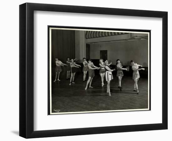 Mrs. Dean and Eight Dancing Girls in the Gymnasium of the New York Association for the Blind, 111…-Byron Company-Framed Giclee Print