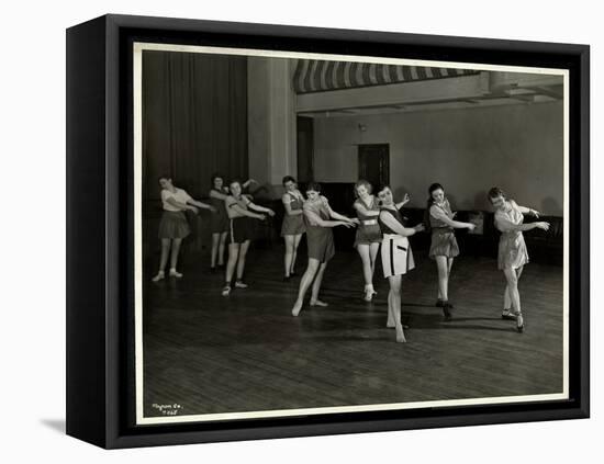 Mrs. Dean and Eight Dancing Girls in the Gymnasium of the New York Association for the Blind, 111…-Byron Company-Framed Premier Image Canvas